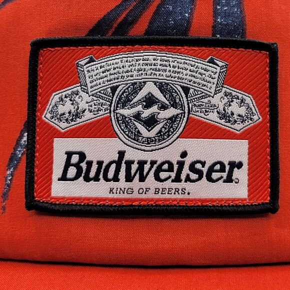 Billabong X Budweiser Mens Womens Hat Snapback Vacay Tropical Red Blue Floral - Picture 2 of 12